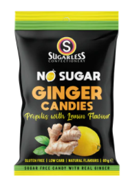 No Sugar Propolis with Lemon Ginger Candies