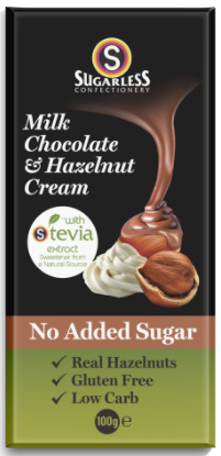 Sugar Free Milk Chocolate and Hazelnut Cream