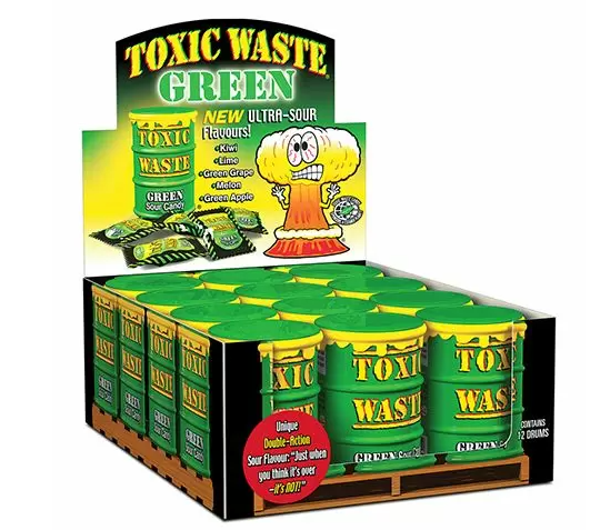 Green Toxic Waste drum