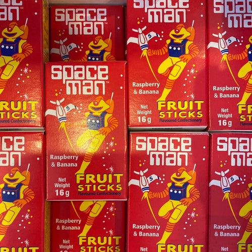 4 x box Spaceman Candy Raspberry and Banana